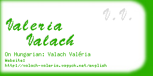 valeria valach business card